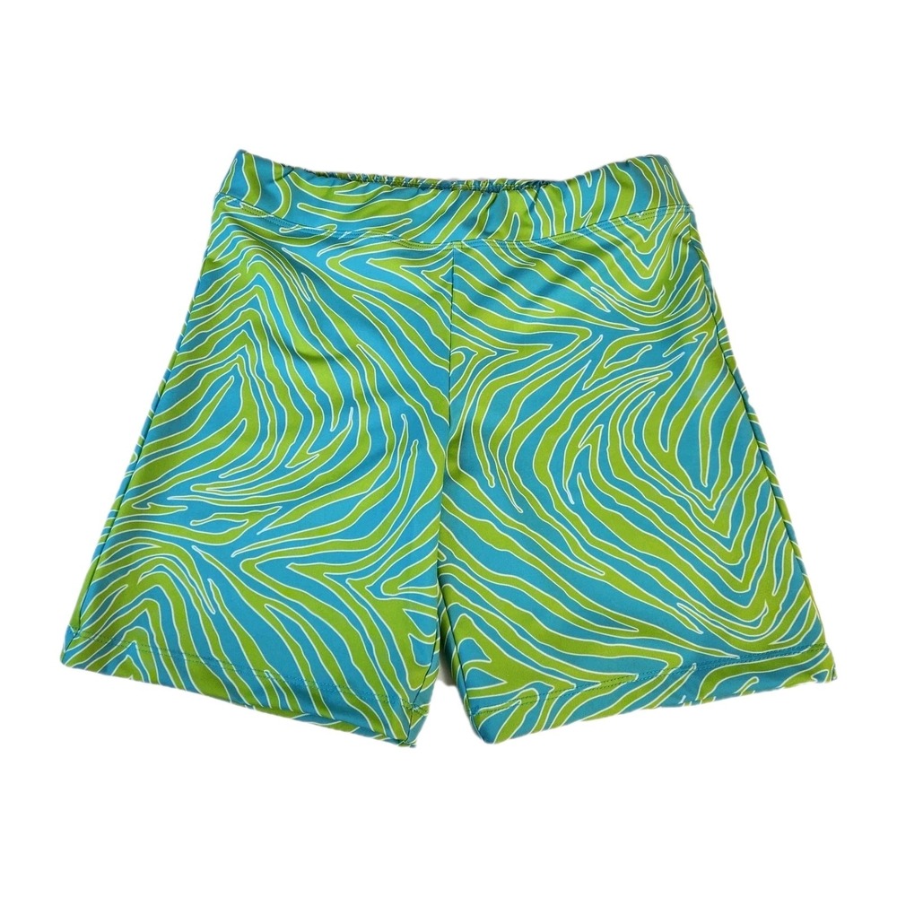 Tee 2 Sea Womens Active Golf Short Sz Small Green Animal Print Resort Athleisure